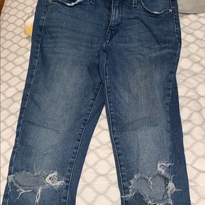 jeans with holes in the knees